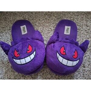 Gengar Slippers - Pokemon Bioworld Plush Slippers -Slip Ons Adult Size XL